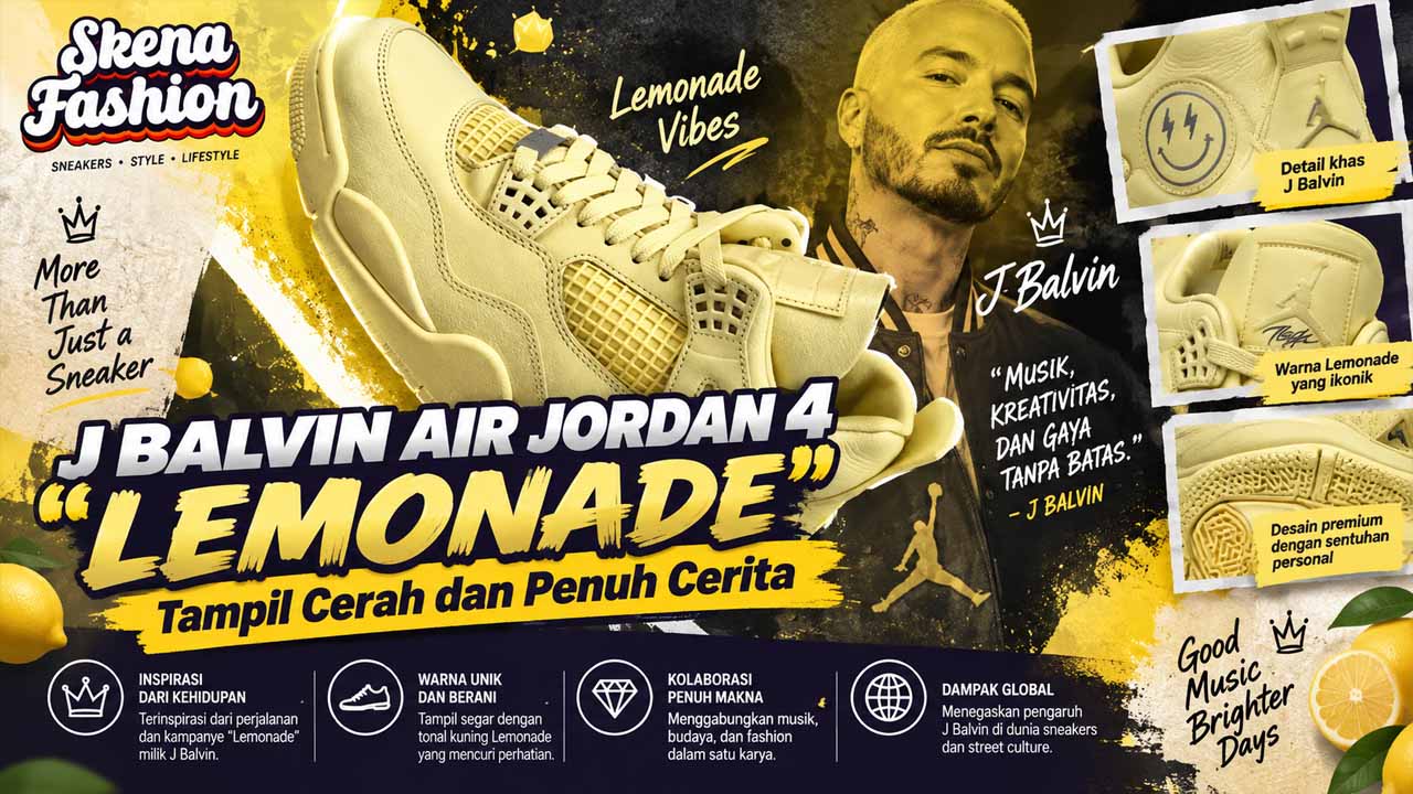 J Balvin Air Jordan 4 “Lemonade” Tampil Cerah dan Penuh Cerita