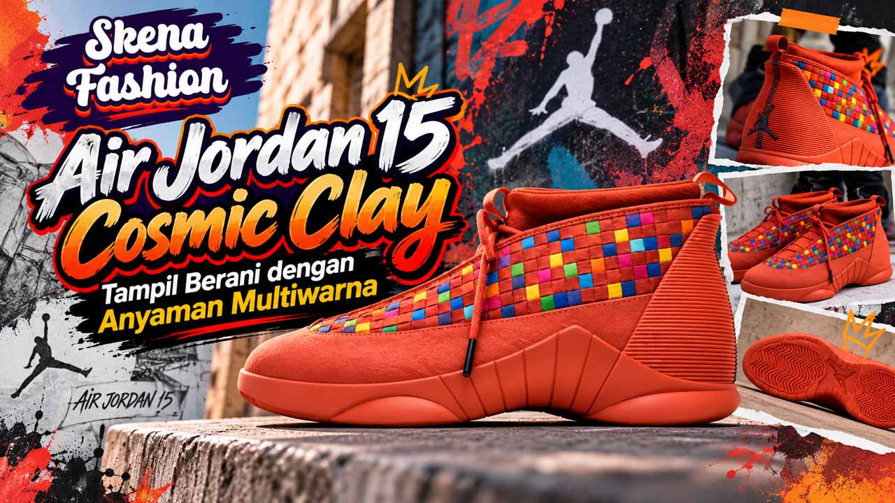 Air Jordan 15 Cosmic Clay Tampil Berani dengan Anyaman Multiwarna